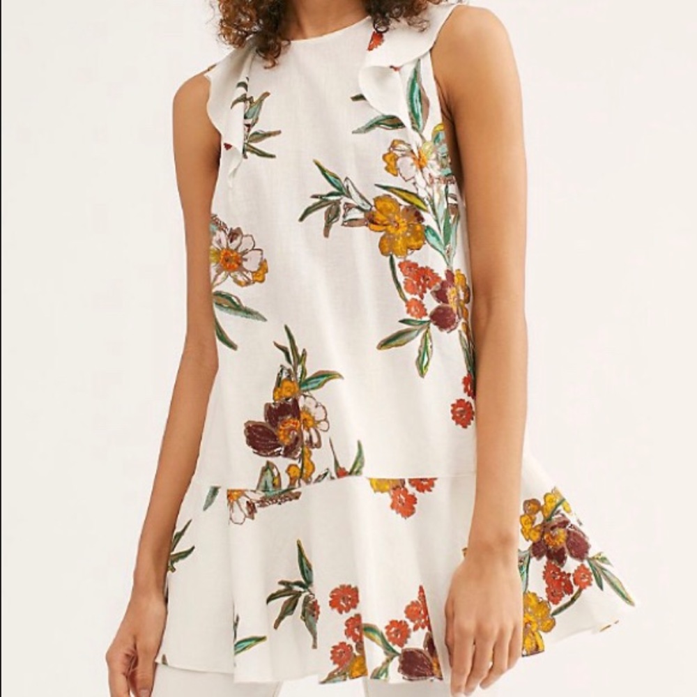 Free People Summer in Tulum Tunic - White